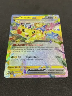 Pokemon Pikachu ex 057/191 SSP EN Sv08 Surging Sparks Full Art Holo 2024 NM - Image 3