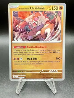 Pokemon TCG Bloodmoon Ursaluna 054/131 Master Ball Holo Prismatic Evolutions - Image 1