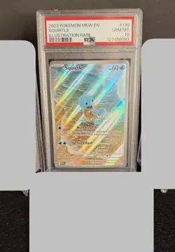 2023 Pokemon SV 151 Mew en Squirtle Illustration Rare #170/165 PSA 10 Gem - Image 2