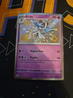 Pokemon TCG Kirlia 154/091 SV: Paldean Fates Baby Shiny Holo Rare 2024 NM - Image 1