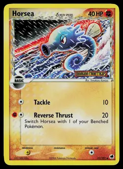 Pokemon Card - Horsea Dragon Frontiers 31/101 Uncommon Reverse Holo Stamped - Image 1