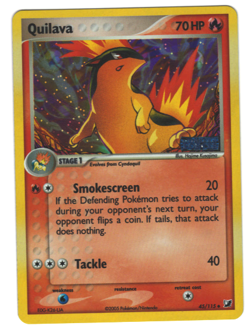 Quilava 45/115 EX Unseen Forces Stamped Reverse Holo Pokemon Card NM - Image 1
