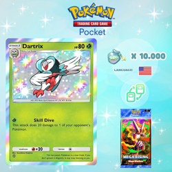 Pokemon TCG Pocket - Shiny Dartrix Card (English) - Image 1