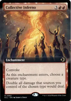 Collective Inferno EXTENDED ART Lorwyn Eclipsed Magic MTG NM - Image 1