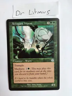 1x Arrogant Wurm Torment MTG Great Condition - Image 1