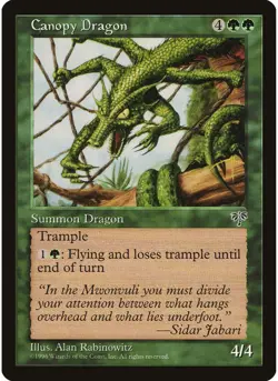 Canopy Dragon MTG NM - Mirage - Image 1