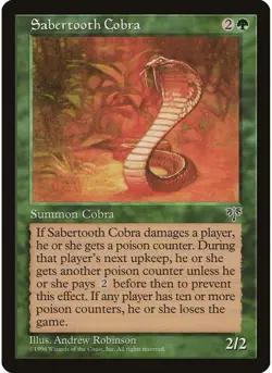 Sabertooth Cobra MTG NM - Mirage - Image 1