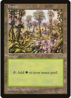 Forest (Pink Flowers Right) MTG NM - Mirage - Image 1