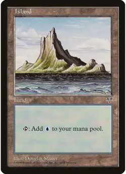 Island (Off-Center Spire) MTG NM - Mirage - Image 1