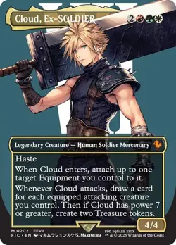 Cloud, Ex-SOLDIER BORDERLESS - 0202 - Mythic - Final Fantasy FIC MTG - Image 1