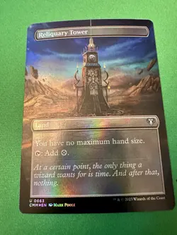 Reliquary Tower *BORDERLESS FOIL* 663 - MTG CMM - M/NM Unplayed FAST2SHIP!! - Image 1