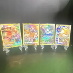 Pokemon Full Art Foil Flareon Eevee Vaporeon Jolteon Card Lot 4 Cards - Image 1