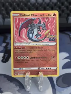 Radiant Charizard 011/078 Pokemon GO Radiant Rare Holo - NM - Image 1