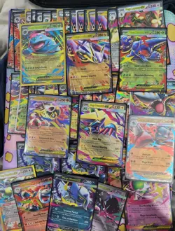 HUGE MEGA POKEMON LOT! 42 MEGA CARDS LUCARIO,LATIAS,GARDEVOIR,VENUSAUR PLUS LOOK - Image 1