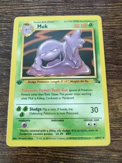 Pokemon Fossil 1st Edition Muk 28/62 Non Holo Rare NM-MINT - Image 1