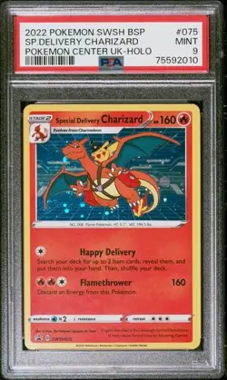 Special Delivery Charizard Promo Holo Pokemon Card SWSH075 PSA 9 MINT - Image 1