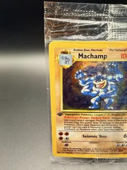 Pokemon Machamp Base Set 8/102 Rare Holo 1st Edition 100 HP English - Image 4