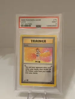 Lass 1st Edition Pokemon Base Set 75/102 - PSA 9 - Image 1