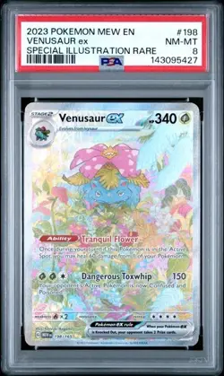 2023 Pokemon MEW EN #198 Venusaur EX Special Illustration Rare PSA 8 - Image 1