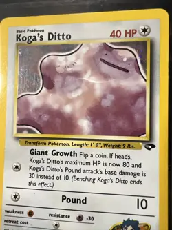 Pokemon TCG Koga's Ditto Gym Challenge 10/132 Holo RARE - Image 5