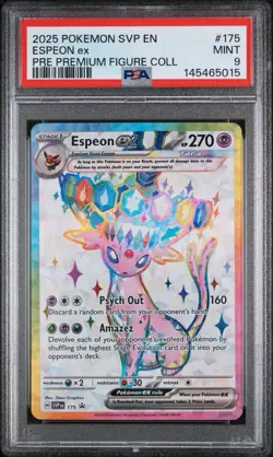 2025 Pokemon ESPEON ex #175 SVP PROMO Premium Collection Figure PSA 9 MINT - Image 1
