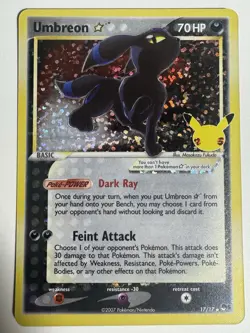 Pokemon Celebrations Umbreon Gold Star #17/17 Classic Collection (NM) - Image 1