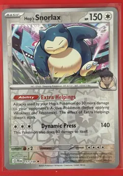 Hop’s Snorlax 117/159 Pokemon SV: Journey Together Reverse Holo - Image 1