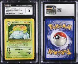 1999 Pokemon German Bisaflor (Venusaur) - Holo 1st Edition PSA 5 - Image 1