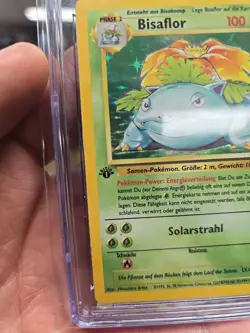 1999 Pokemon German Bisaflor (Venusaur) - Holo 1st Edition PSA 5 - Image 4