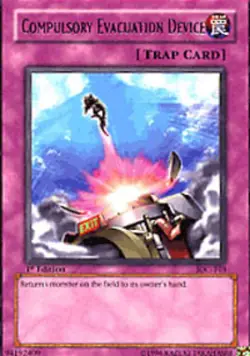 Yugioh! LP Compulsory Evacuation Device - IOC-103 - Rare - 1st Edition Lightly P - Image 1