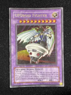 YUGIOH UFOROID FIGHTER ULTRA RARE 1ST EDITION GOOD CONDITION CRV-EN034 - Image 1