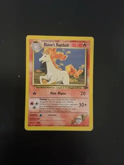 Pokemon Blaine’s Rapidash Gym Challenge Vintage Card #33/132 Wotc - Image 1