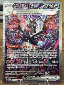 Pokemon TCG Charizard EX Holo Card Paldean Fates 234/091 SV - Image 1