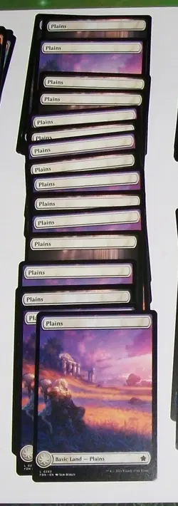 19x Plains Full Art Land card Foundations lot MTG - Image 1