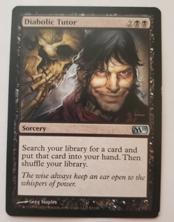1x Diabolic Tutor Core Set 2011, M11 MTG Magic the Gathering LP - Image 1
