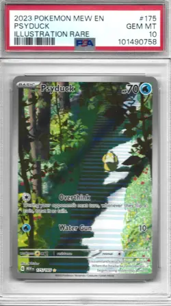 Pokemon Psyduck 175/165 Sv: Scarlet & Violet 151 Illustration Rare PSA 10 Gem - Image 1