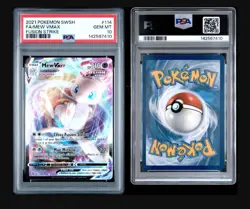 Pokemon TCG Mew VMAX 114/264 Swsh08: Fusion Strike Holo Ultra Rare PSA 10 - Image 3