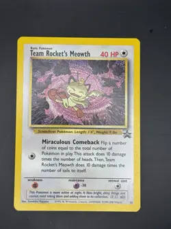 Team Rockets Meowth Black Star Promo 18 - Pokemon Card NM - Image 1