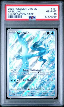 2025 POKEMON JTG EN-JOURNEY TOGETHER ILLUSTRATION RARE #161 ARTICUNO PSA 10 - Image 1