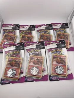 14x Pokemon TCG: Fusion Strike Premium Checklane Blister Blitzle Tepig SEALED - Image 1