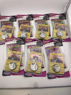14x Pokemon TCG: Fusion Strike Premium Checklane Blister Blitzle Tepig SEALED - Image 3