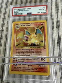 2000 Pokemon Base Set 2 Holo Charizard #4 PSA 8 NM-MT - Image 1