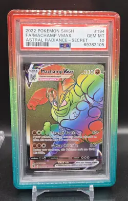 2022 Pokemon MACHAMP Astral Radiance Secret Rare W/ Case (Graded Guard) PSA 10 - Image 1
