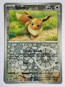Pokemon TCG MEW Scarlet & Violet 133/165 Eevee Reverse Holo - Image 1