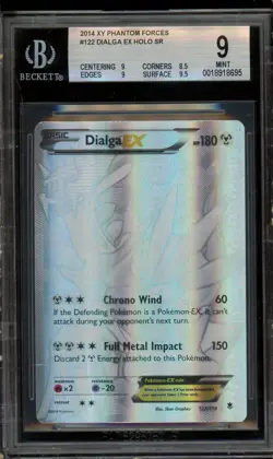 2014 Pokemon Dialga EX XY Phantom Forces Secret Rare Full Art #122 BGS 9 Mint - Image 1