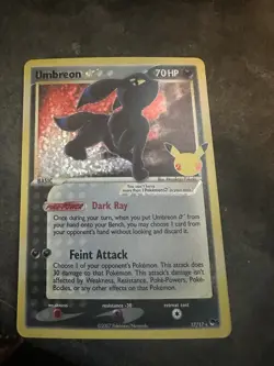Pokemon TCG Umbreon Gold Star 17/17 Celebrations Classic Collection NM Condition - Image 3