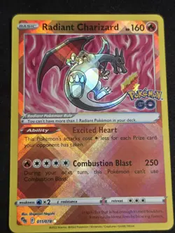 Radiant Charizard 011/078 Pokemon GO Holo NM - Image 1