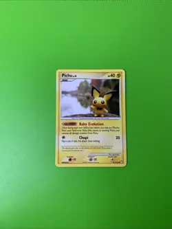 Pichu 93/123 Mysterious Treasures Non Holo Pokemon Card LP+ - Image 1