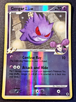 Gengar GL 40/111 Platinum Rising Rivals Pokemon Card Reverse Holo Foil Rare MP - Image 1