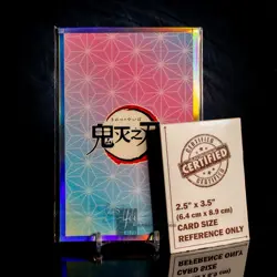 Mitsuri Kanroji Waifu Trading Card A6 Oversized Silver Holo Frame Demon Slayer - Image 3